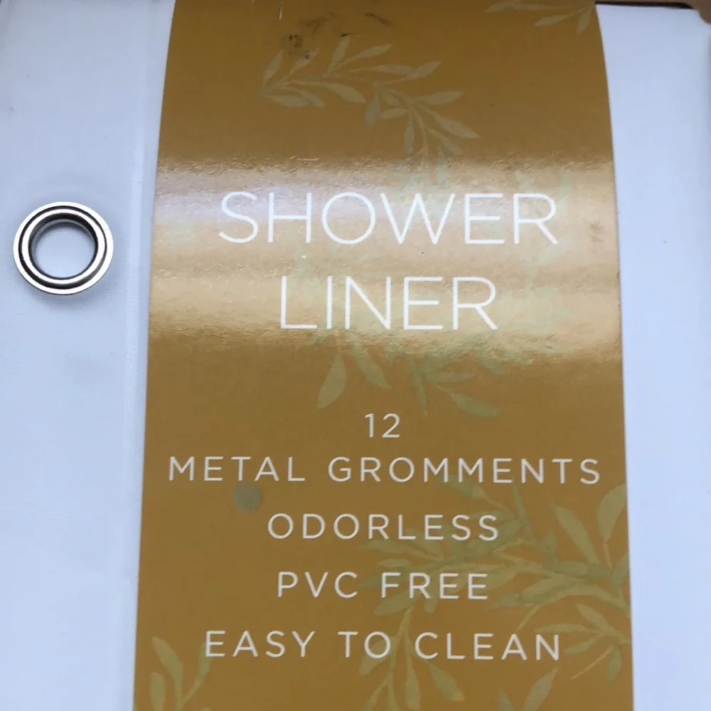 New White 70 X 72 inch Standard Size Peva Shower Liner Curtain